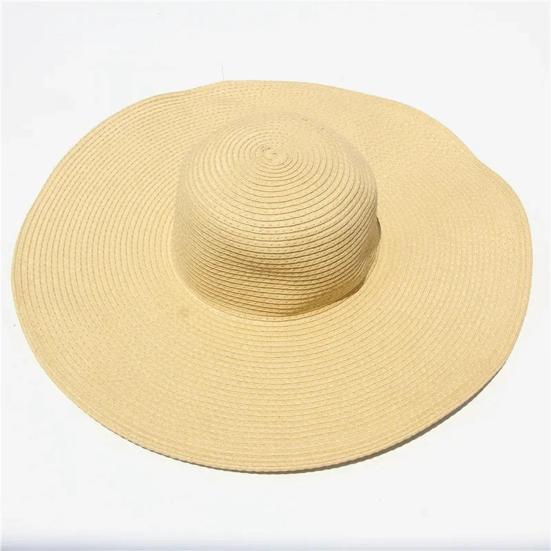 MAXSITI U Summer Big Eaves Solid Sun Protection Sun Hat Women Fashion Dome Holiday Beach Hat Foldable Straw Hat Ladies  Caps