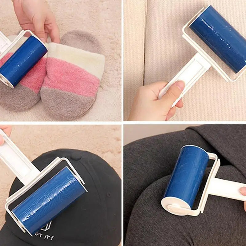 Reusable Washable Lint Roller Sticky Silicone Dust For Pet Cleaning Remover Furniture Wiper Brush Pet Cloth Hair Tools Y9M6