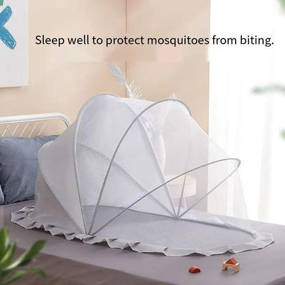 Folding Mosquito Tent for Baby Household Summer Protective Installation Free Portable Durable Breathable Net Bedroom Sleeping